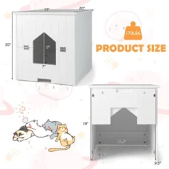 Tangkula Cat Litter Box Enclosure W/ Flip Magnetic Half Door Hidden Litter Box Enclosure 14 Tangkula Cat Litter Box Enclosure W/ Flip Magnetic Half Door Hidden Litter Box Enclosure -PawHut Sales Store GUEST 740695c9 4fb4 42ad 8105 cd7f08265707