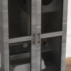 PawHut Cat House With Cat Tree Kitty Cage With Scratching Posts Condo Wheels Flap Door, 31.5" X 20" X 48.5" -PawHut Sales Store GUEST 7452f16e 5088 40c1 8919 76a3ec18966d