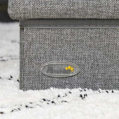 PawHut 3-StepsPet Stairs With Storage, Dog Steps For Couch, Bed, Pet Steps For Injured Pet, Older Pets, Small Cats, Gray 5 PawHut 3-StepsPet Stairs With Storage, Dog Steps For Couch, Bed, Pet Steps For Injured Pet, Older Pets, Small Cats, Gray - Image 5