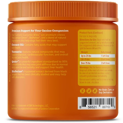 Zesty Paws Multifunctional Turmeric Curcumin Soft Chews For Dogs - Duck Flavor - 90ct 2 Zesty Paws Multifunctional Turmeric Curcumin Soft Chews For Dogs - Duck Flavor - 90ct - Image 2