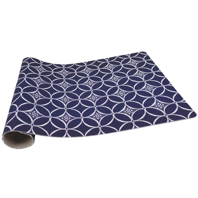 Drymate 16"x 28" Feeding Placemat For Cats And Dogs - Indigo Navy & White 2 Drymate 16"x 28" Feeding Placemat For Cats And Dogs - Indigo Navy & White - Image 2