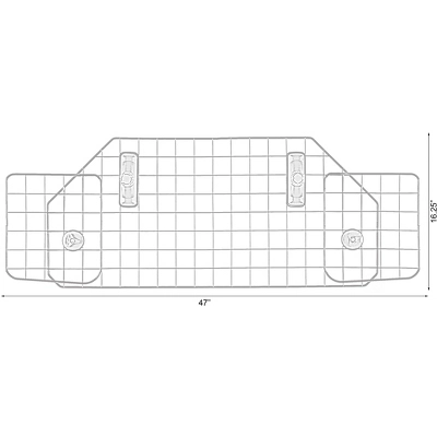 PawsMark Adjustable Large Pet Barrier Gate For SUV's, Cars Vans And Vehicles Safety Car Divider For Dogs Pets, Heavy Duty Universal Fit 5 PawsMark Adjustable Large Pet Barrier Gate For SUV's, Cars Vans And Vehicles Safety Car Divider For Dogs Pets, Heavy Duty Universal Fit - Image 5
