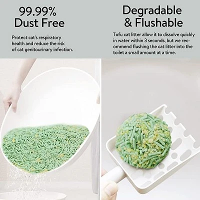 PETTIME Tofu & Corn Litter (Large 12lb X 3bags, Tofu & Corn - Green Tea) 2 PETTIME Tofu & Corn Litter (Large 12lb X 3bags, Tofu & Corn - Green Tea) - Image 2