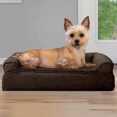 FurHaven Plush And Suede Cooling Gel Top Memory Foam Sofa Dog Bed 2 FurHaven Plush And Suede Cooling Gel Top Memory Foam Sofa Dog Bed - Image 2