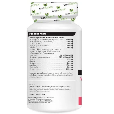 VetriScience Probiotic BD, Bowel Defense And GI Support Supplement For Dogs, Imitation Chicken Flavor, 120 Chewable Tablets. 1 VetriScience Probiotic BD, Bowel Defense And GI Support Supplement For Dogs, Imitation Chicken Flavor, 120 Chewable Tablets.