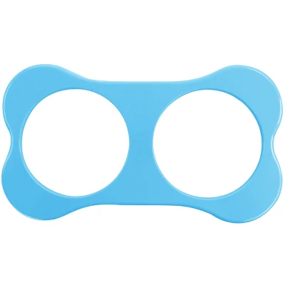 Gibson Home Bow Wow Meow 3 Piece Elevated Pet Bowl Dinner Set In Blue 2 Gibson Home Bow Wow Meow 3 Piece Elevated Pet Bowl Dinner Set In Blue - Image 2