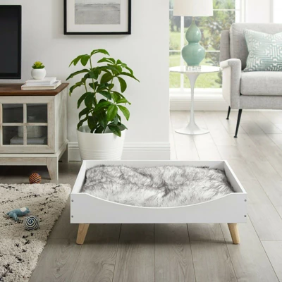 Sam's Pets Chauncy 9" White Cat Bed 4 Sam's Pets Chauncy 9" White Cat Bed - Image 4