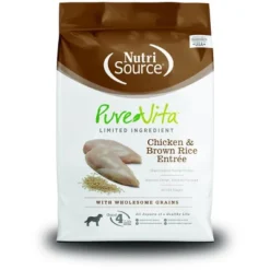 NutriSource PureVita Chicken And Brown Rice Entree With Wholesome Grains Dry Dog Food-5 Lbs