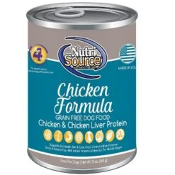 Nutrisource Grain-Free Chicken And Chicken Liver Protein Canned Dog Food - (13 Oz) Pack Of 12