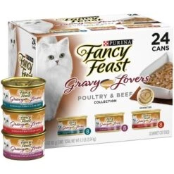 Purina Fancy Feast Gravy Lovers Poultry With Chicken And Turkey & Beef Collection Gourmet Wet Cat Food - 3oz/24ct Variety Pack -PawHut Sales Store GUEST 7ef18120 2af4 44ae 9198 08340a32a6f6