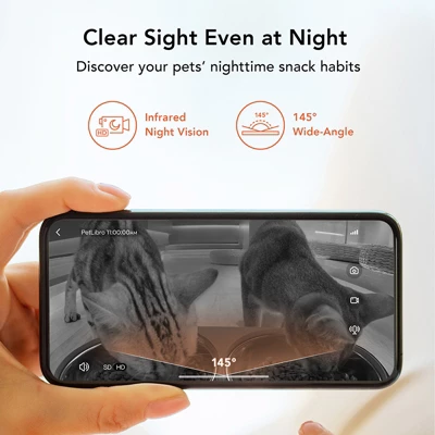 PETLIBRO Automatic Cat Feeder With Camera, 1080P HD Video & Night Vision, 5G WiFi Feeder With 2-Way Audio, Motion & Sound Alerts 6 PETLIBRO Automatic Cat Feeder With Camera, 1080P HD Video & Night Vision, 5G WiFi Feeder With 2-Way Audio, Motion & Sound Alerts - Image 6
