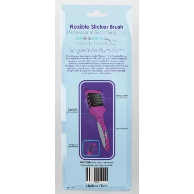 Groomer Essentials Flexible Slicker Brush - Single/Medium Firm 2 Groomer Essentials Flexible Slicker Brush - Single/Medium Firm - Image 2