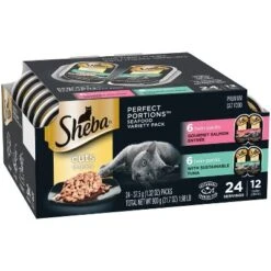 Sheba Perfect Portions Cuts In Gravy Salmon & Sustainable Tuna Premium Wet Cat Food Salmon & Tuna Entrée - 2.6oz/12ct Variety Pack -PawHut Sales Store GUEST 853891d4 ca90 4b65 9b14 b50ec1d93657