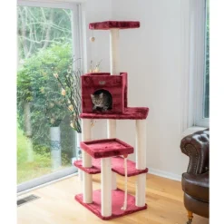 Armarkat Real Wood Cat Tower, Ultra Thick Faux Fur Covered Cat Condo House A6902B, Burgundy; 10 Armarkat Real Wood Cat Tower, Ultra Thick Faux Fur Covered Cat Condo House A6902B, Burgundy; -PawHut Sales Store GUEST 85da33b5 bc29 49e3 a3a3 2ca6b4e749b8