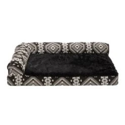 FurHaven Southwest Kilim Deluxe Chaise Lounge Orthopedic Sofa-Style Dog Bed