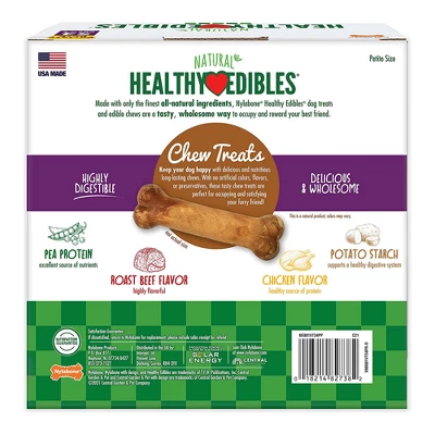 Nylabone Natural Healthy Edibles Variety Pack - Roast Beef & Chicken- 34 Chews 4 Nylabone Natural Healthy Edibles Variety Pack - Roast Beef & Chicken- 34 Chews - Image 4