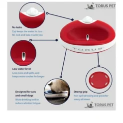 Torus Pet Torus Mini 1-Liter Automatic Dispenser Cordless Water Bowl