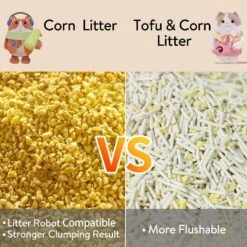 PETTIME Tofu & Corn Litter (Large 12lb X 3bags, Corn)