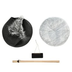 PawHut Pet Teepee Tent Cat Bed Dog House With Thick Cushion Chalkboard For Kitten And Puppy Up To 13lbs 28inch Gray 9 PawHut Pet Teepee Tent Cat Bed Dog House With Thick Cushion Chalkboard For Kitten And Puppy Up To 13lbs 28inch Gray -PawHut Sales Store GUEST 8c3ea993 f7f1 47df b90e 7dfb1d40b478