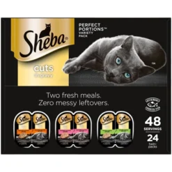 Sheba Perfect Portions Cuts In Gravy Chicken, Salmon & Turkey Entrée Premium Wet Cat Food - 2.6oz/24ct Variety Pack -PawHut Sales Store GUEST 8cb6632f b21e 4332 96fa e31d2c8d0ea4