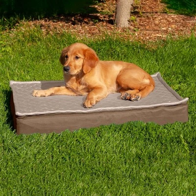 FurHaven Quilt Top Convertible Indoor-Outdoor DLX Cooling Gel Dog Bed Mat 2 FurHaven Quilt Top Convertible Indoor-Outdoor DLX Cooling Gel Dog Bed Mat - Image 2