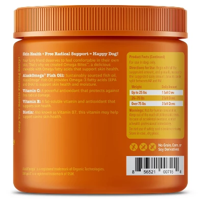 Zesty Paws Skin Health Omega 3 Soft Chews For Dogs - Chicken Flavor - 90ct 2 Zesty Paws Skin Health Omega 3 Soft Chews For Dogs - Chicken Flavor - 90ct - Image 2