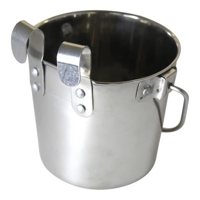 Pail Stainless Steel W/ Rivets Flat Sided Hook-On 13 Qt 1 Pail Stainless Steel W/ Rivets Flat Sided Hook-On 13 Qt