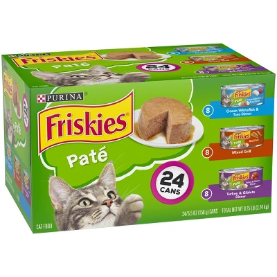 Purina Friskies Paté Wet Cat Food Fish, Tuna, Mixed Grill & Turkey - 5.5oz/24ct Variety Pack 3 Purina Friskies Paté Wet Cat Food Fish, Tuna, Mixed Grill & Turkey - 5.5oz/24ct Variety Pack - Image 3