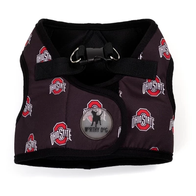 The License House Ohio State Buckeyes Dog Printed Sidekick Harness Vest 1 The License House Ohio State Buckeyes Dog Printed Sidekick Harness Vest