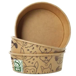 Hand-E Compostable And Disposable Feeding Bowls For Dogs & Cats