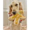 Midlee Christmas Sugar Cookie Plush Dog Toy (Gingerbread Man, Small)