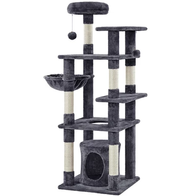 Yaheetech 56.5inch Multilevel Cat Tree Cat Tower With Scratching Posts 7 Yaheetech 56.5inch Multilevel Cat Tree Cat Tower With Scratching Posts - Image 7
