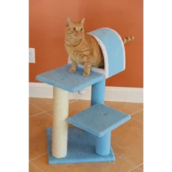 Armarkat Sky Blue 29" Real Wood Cat Tree With Scratcher And Tunnel For Squeeze, Snoozing And Hiding, B2903 -PawHut Sales Store GUEST 924313a7 6507 4cbe a009 75cc5e64fca3