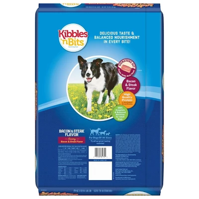 Kibbles 'n Bits Bacon & Steak Flavor Adult Complete & Balanced Dry Dog Food - 16 Lbs 1 Kibbles 'n Bits Bacon & Steak Flavor Adult Complete & Balanced Dry Dog Food - 16 Lbs
