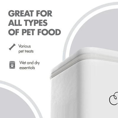 Amici Pet Sparky Dog Biscuits Metal Storage Canister, 36 Oz. , White & Black 3 Amici Pet Sparky Dog Biscuits Metal Storage Canister, 36 Oz. , White & Black - Image 3