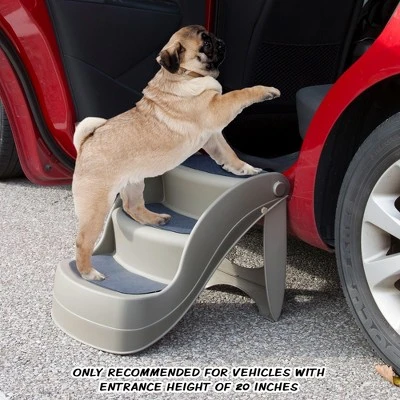 Pet Adobe 3-Step Folding Pet Stairs, Tan 2 Pet Adobe 3-Step Folding Pet Stairs, Tan - Image 2