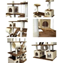 Go Pet Club 87" Cat Tree Climber With Swing And Sisal Scratching Post F216