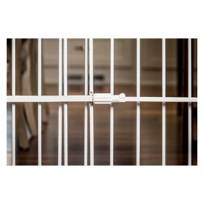 Carlson Expandable Gate With Small Dog Door - White 5 Carlson Expandable Gate With Small Dog Door - White - Image 5