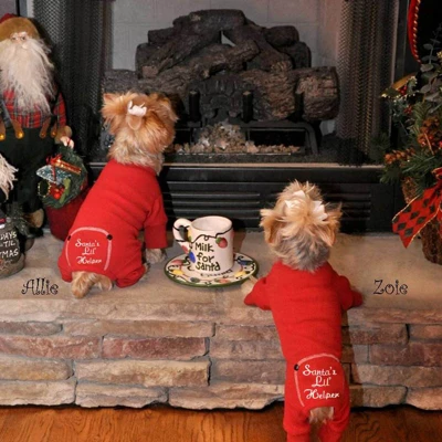 Doggie Design Christmas Santa's Lil' Helper Dog Pajama - Red 1 Doggie Design Christmas Santa's Lil' Helper Dog Pajama - Red