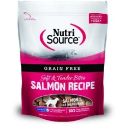 NutriSource Grain Free Soft & Tender Bites Salmon Recipe Dog Treats - 6 Oz
