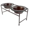 Platinum Pets Modern Double Copper Vein Diner Bowls