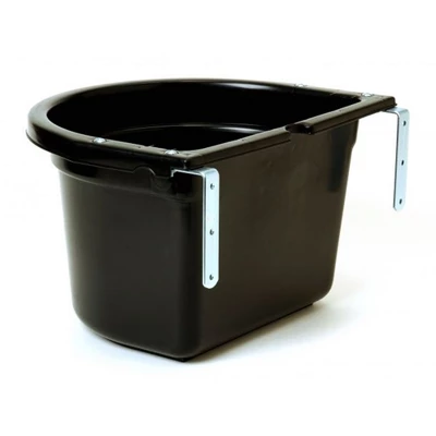 Little Giant 20 Quart Heavy Duty Mountable Plastic Fence Feeder Bucket For Feeding Small Livestock And Pets At Home Or Farm, Black 1 Little Giant 20 Quart Heavy Duty Mountable Plastic Fence Feeder Bucket For Feeding Small Livestock And Pets At Home Or Farm, Black