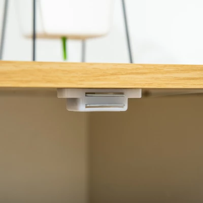 PawHut Wooden Cat Litter Box Enclosure, Hidden Cat Washroom, Kitty End Table, Furniture Style With Double Doors & Adjustable Storage Shelf, Oak 5 PawHut Wooden Cat Litter Box Enclosure, Hidden Cat Washroom, Kitty End Table, Furniture Style With Double Doors & Adjustable Storage Shelf, Oak - Image 5