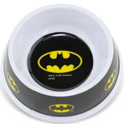 Buckle-Down Single Melamine Pet Bowl - 7.5 (16oz) - DC Comics Batman Shield Black Yellow