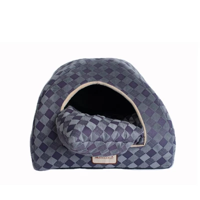 Armarkat Cat Bed C65HHG/LS, Purple Gray Combo Checkered Pattern 6 Armarkat Cat Bed C65HHG/LS, Purple Gray Combo Checkered Pattern - Image 6