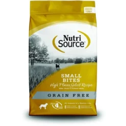 NutriSource Grain Free High Plains Select Small Bites Made With Beef, Trout And Turkey Meal Dog Food - 5LB