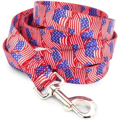 Zodaca 2 Piece Set American Flag Collar And Leash For Medium And Large Dogs 5 Zodaca 2 Piece Set American Flag Collar And Leash For Medium And Large Dogs - Image 5