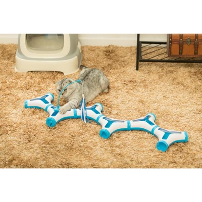 PawsMark Configurable Interactive Cat Toy With Spring Feather Teaser 1 PawsMark Configurable Interactive Cat Toy With Spring Feather Teaser