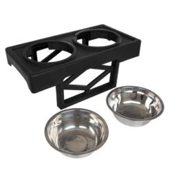 Elevated Dog Bowls Stand - Adjusts To 3 Heights For Small, Medium, And Large Pets - Stainless-Steel Dog Bowls Hold 34oz Each By PETMAKER (Black) 11 Elevated Dog Bowls Stand - Adjusts To 3 Heights For Small, Medium, And Large Pets - Stainless-Steel Dog Bowls Hold 34oz Each By PETMAKER (Black) -PawHut Sales Store GUEST a3241a2c 1247 4852 8bc3 a0b3e4a0cf85