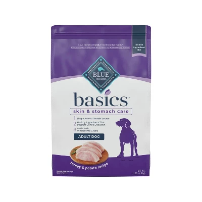 Blue Buffalo Basics Skin & Stomach Care Natural Adult Dry Dog Food With Turkey & Potato - 11lbs 6 Blue Buffalo Basics Skin & Stomach Care Natural Adult Dry Dog Food With Turkey & Potato - 11lbs - Image 6